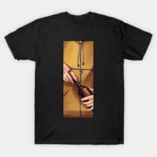 Opening a wine bottle Comic Book In a Wine-Dark Dream T-Shirt